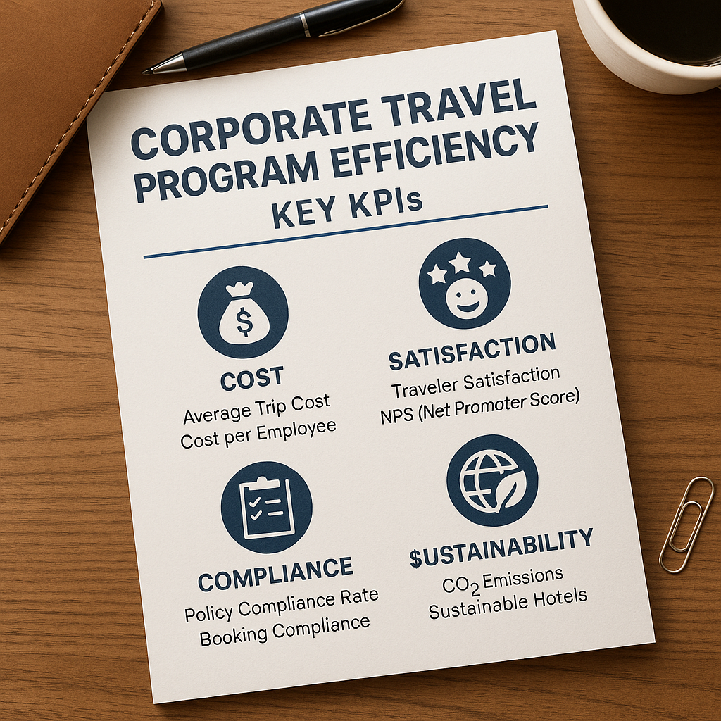 Indicadores-chave para Medir a Eficiência de Programas de Viagens Corporativas